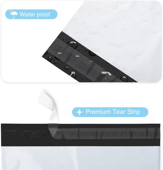 Detalle de Fuxury Large Poly Mailers 24x24 Inch (50 Pack) — Waterproof, Heavy-Duty Self-Seal Shipping Envelopes