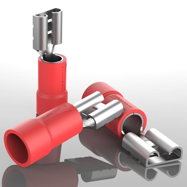 Detalle 2 de AUPROTEC set 50 capicorda connettore femmina rosso 0,5–1,5 mm² in PVC (crimp) 2,8 mm