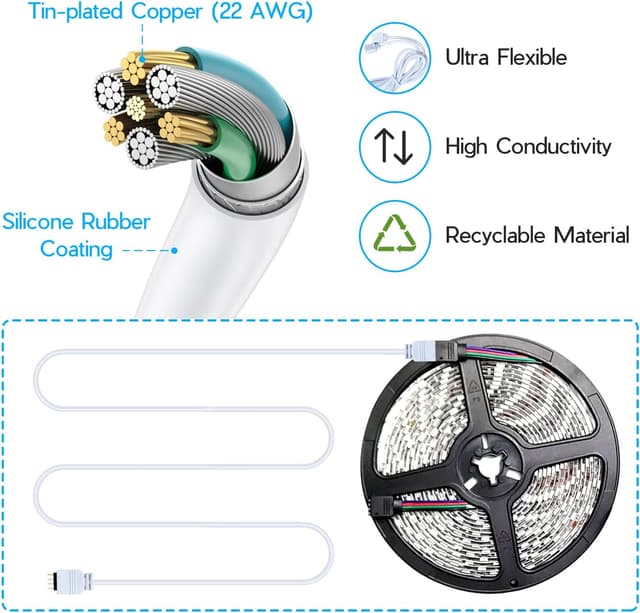 Thumbnail 1 de LED Strip Verbinder 10 mm RGB 5050 4-polig