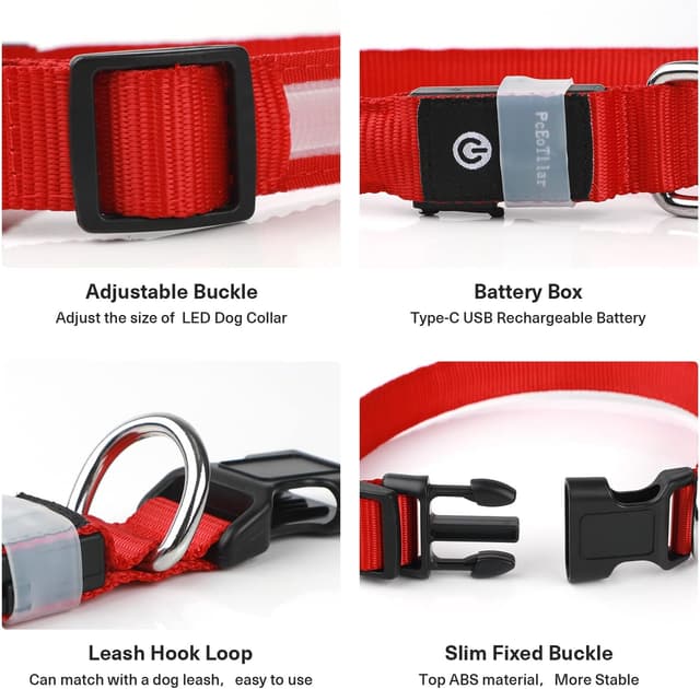 Thumbnail 3 de PcEoTllar Collar LED Recargable para Perros