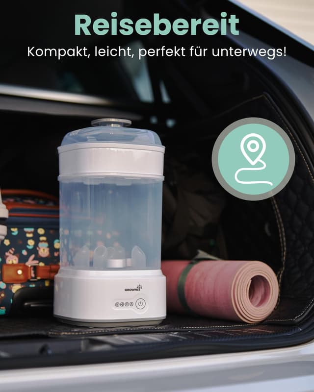Thumbnail 6 de Grownsy Sterilisator für Babyflaschen mit Trocknerfunktion (5-in-1) – Dampfsterilisator & Luftfilter für bis zu 5 Flaschen