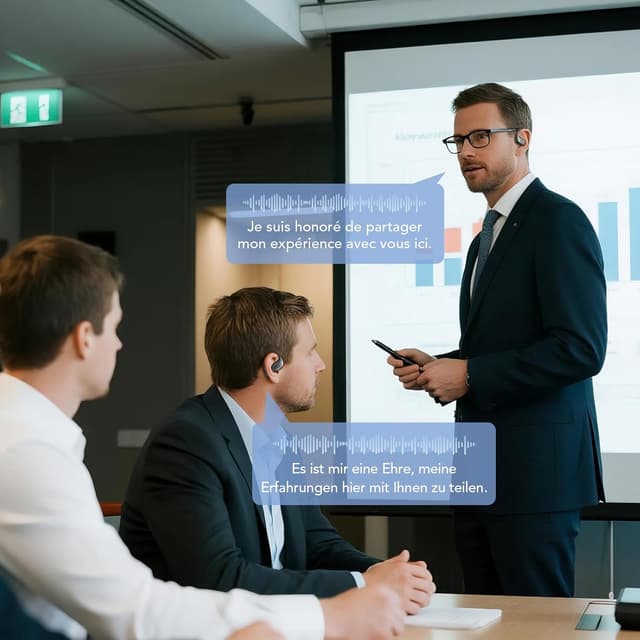 Detalle de BEARTAIN KI-Übersetzerkopfhörer 150 Sprachen