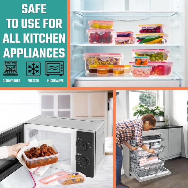 Thumbnail 5 de 38 Pcs Food Storage Containers 2500 ml ๐ฑ