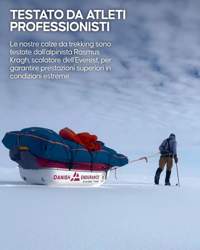 Thumbnail 5 de Danish Endurance 2 paia di calzini da trekking in lana merino premium anti-vesciche (uomo e donna)