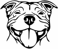 Imagen de American Staffordshire Terrier Autoaufkleber 15 cm en OfertitasTOP