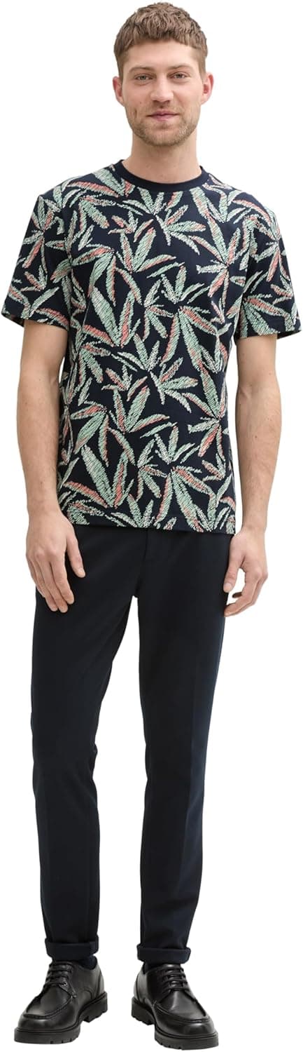 Detalle de TOM TAILOR 1045699 T-Shirt uomo con motivo floreale