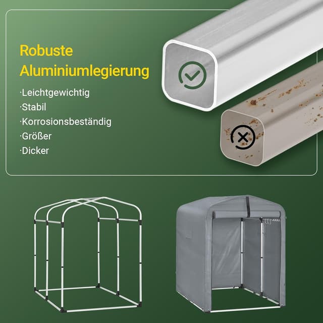 Thumbnail 5 de SoBuy KLS11-DG Fahrradgarage 120x163x176 cm