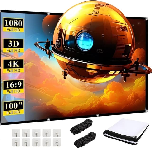 Imagen de Leinwand Beamer 100 Zoll 16:9 HD đź“˝ en OfertitasTOP