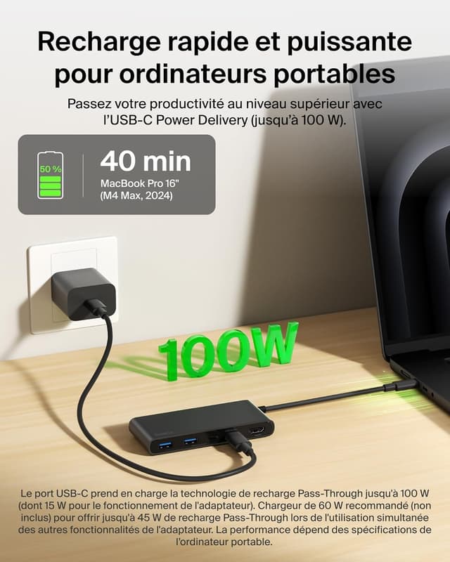 Thumbnail 4 de Belkin Hub USB-C 7 ports HDMI 4K