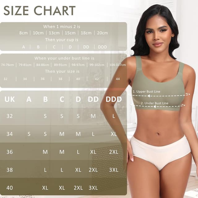 Detalle de Ganado Seamless Wireless Push Up Bra (Non-Wired) for Women with Extra Extender