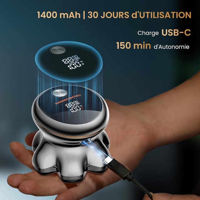 Detalle 2 de MAXGROOM 2026 Pro Rasoir crâne 140 min