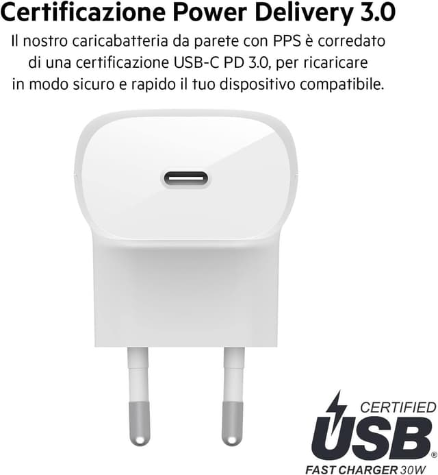 Thumbnail 3 de Belkin Caricabatterie da parete USB-C PPS 30W