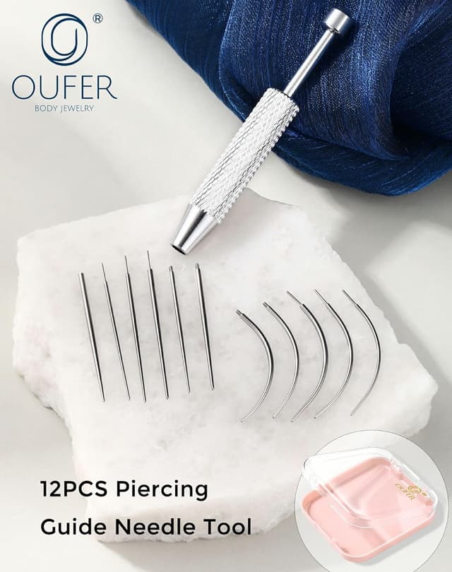 Thumbnail 4 de OUFER Ensemble Pinces Piercing Acier 16G 18G