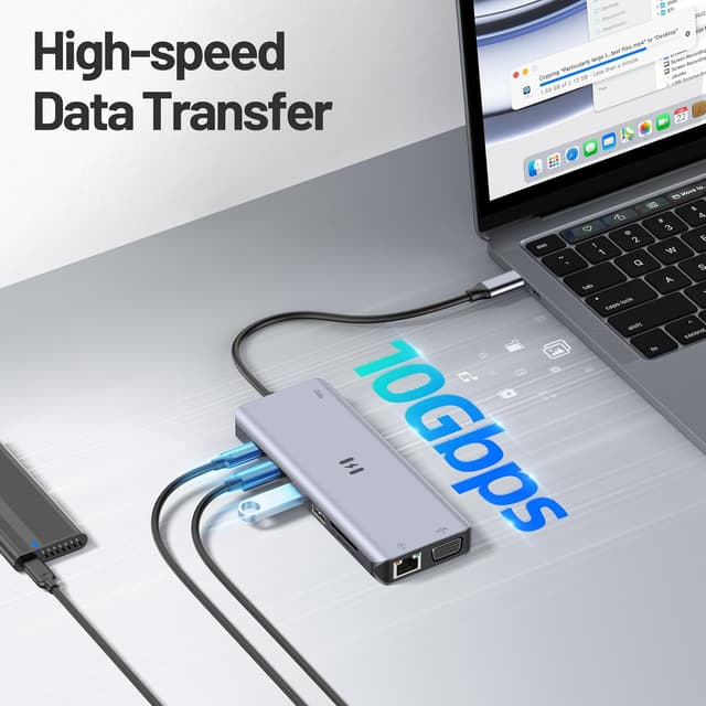 Thumbnail 5 de USB C DockingStation 13‑in‑1 Laptop‑Dock für 4 Monitore