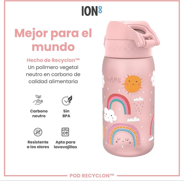 Thumbnail 4 de ion8 Botella Infantil 350ml a prueba de fugas 🌈