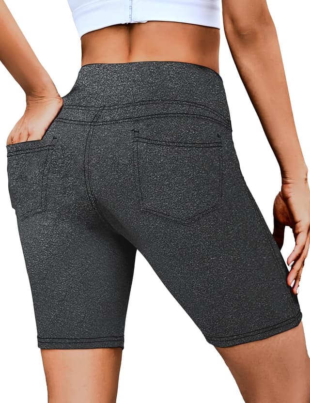 Thumbnail 6 de VOOVEEYA 5"/8" High-Waisted Yoga Biker Shorts with Pockets for Women