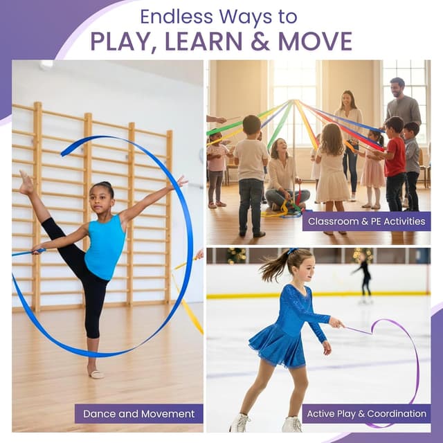 Thumbnail 4 de GSi Multicolor Sparkling Ribbon Wands 6-pack