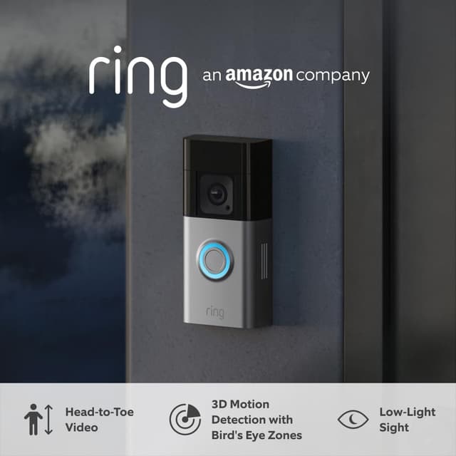 Detalle de Ring Battery Video Doorbell Pro + Chime Pro with head-to-toe view, 3D motion and WiFi