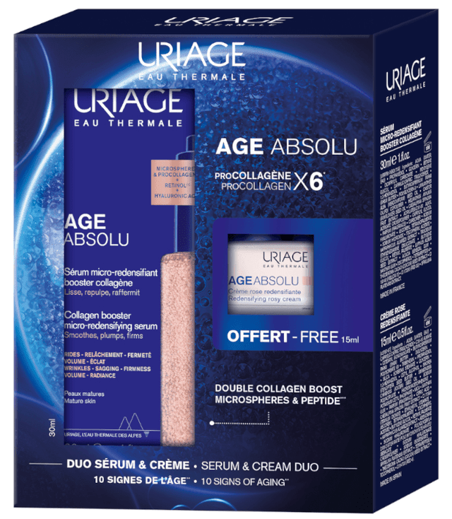 Imagen de Uriage Age Absolu Collagen Booster Sérum 30 ml + Crema rosa regalo en OfertitasTOP