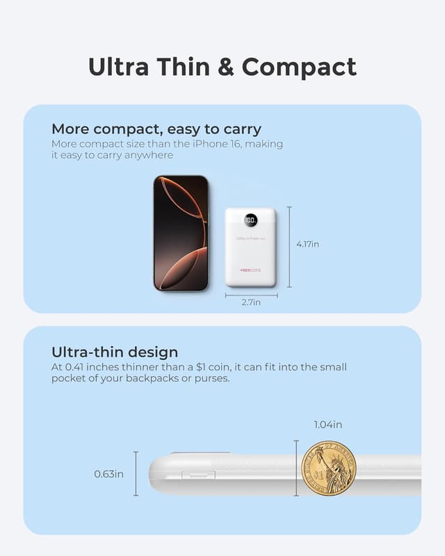 Detalle de Power Bank 10000mAh Fast Charging PD QC 3.0