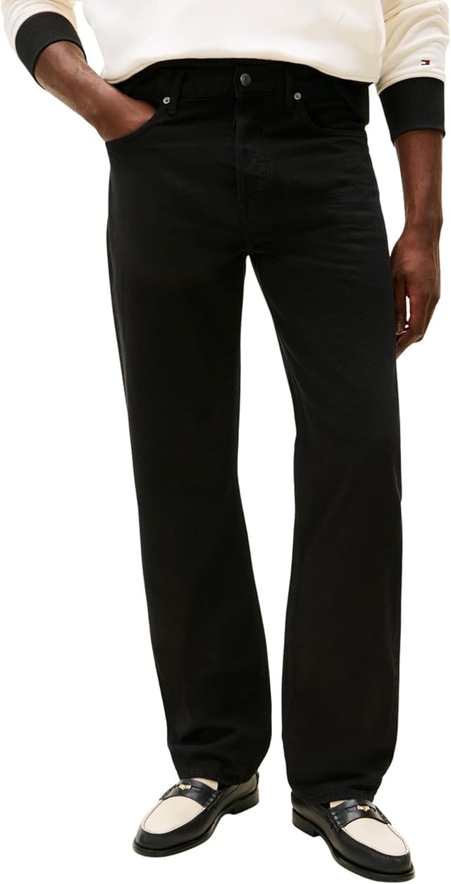 Detalle de Tommy Hilfiger Men’s Straight trousers – a sustainably made everyday style