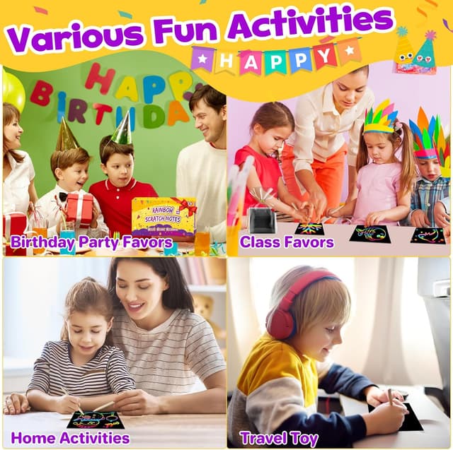 Thumbnail 4 de LIKYMO Scratch art party fillers 240 pcs