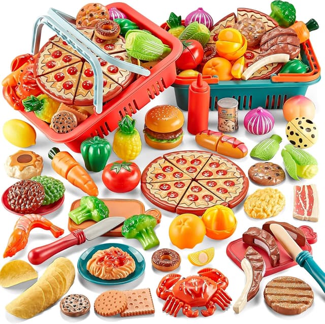 Imagen de Play Food Sets 80PC pretend kitchen toys ๐ฝ en OfertitasTOP
