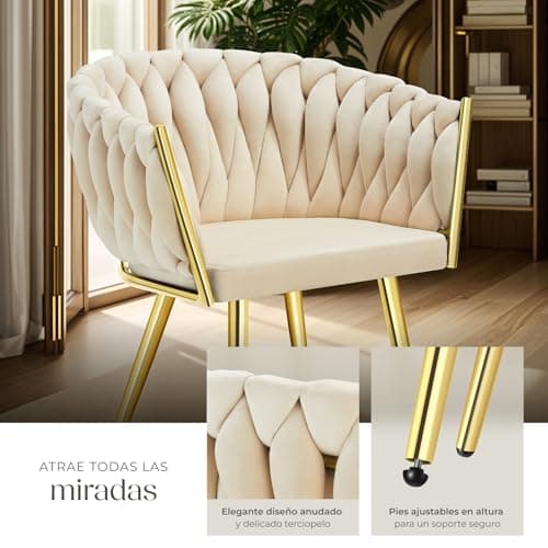 Thumbnail 5 de TecTake® Juego de Sillas Acolchadas con Reposabrazos