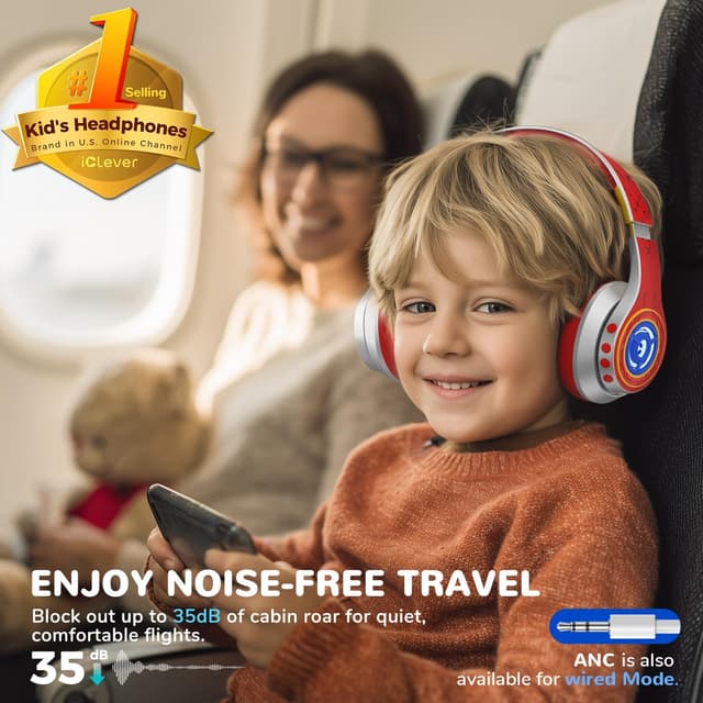 Detalle 2 de iClever Noise Cancelling Kopfhörer 47 Std