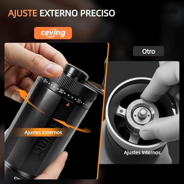 Thumbnail 4 de Molinillo manual CEVING 60g con 40 ajustes