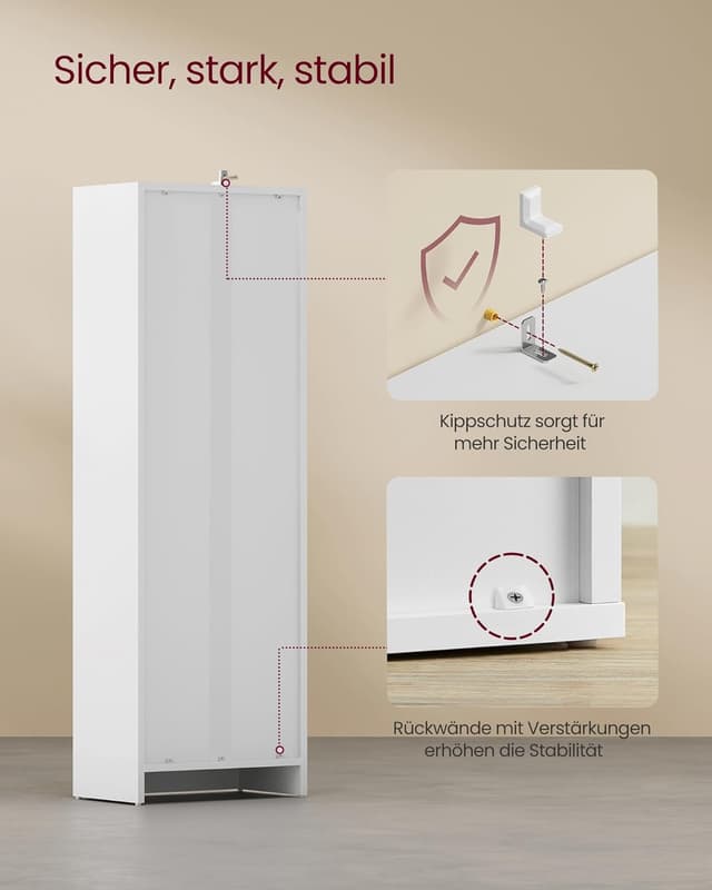 Detalle de VASAGLE Libreria a 4 ripiani regolabili 121,5 cm