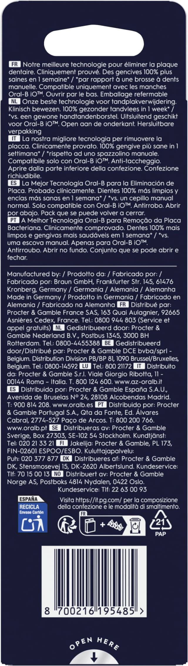 Thumbnail 4 de Oral-B iO Gentle Care Weiß (6 Stück) 🪥