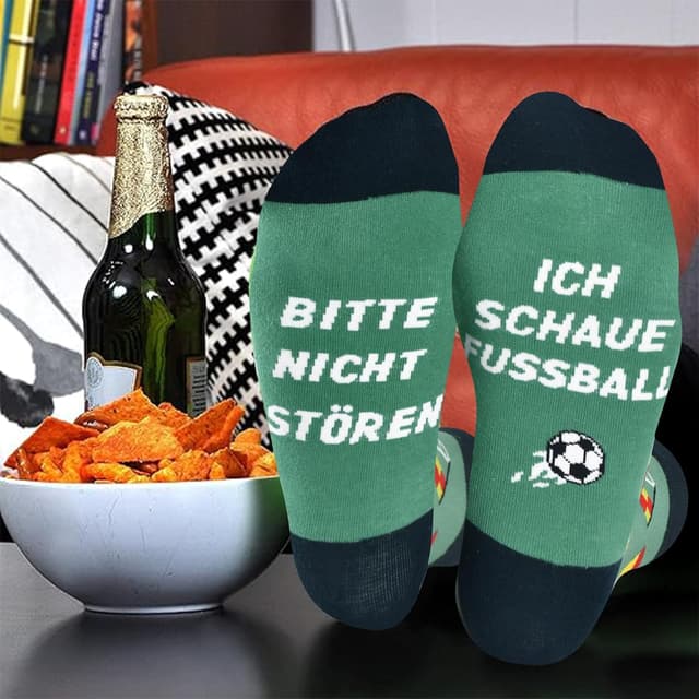 Detalle de OEAGO Vatertagsgeschenk für Papa – Fußball-Socken (Gr. 43–46)