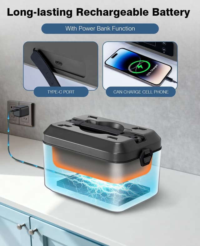 Thumbnail 5 de AIZOCO Cordless Heated Lunch Box 5.5 cups 🍱