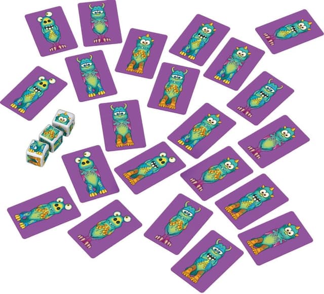 Detalle 1 de Schmidt Spiele 51443 Monsterjäger – Reisespiel in der Metalldose (2–4 Spieler, ab 5 Jahren)