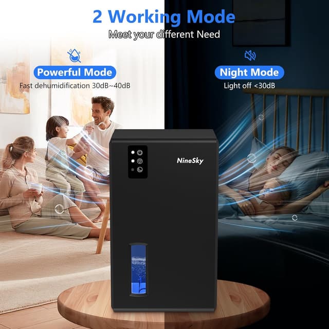 Thumbnail 4 de NineSky Dehumidifier 98 oz for 1100 sq ft 🏠
