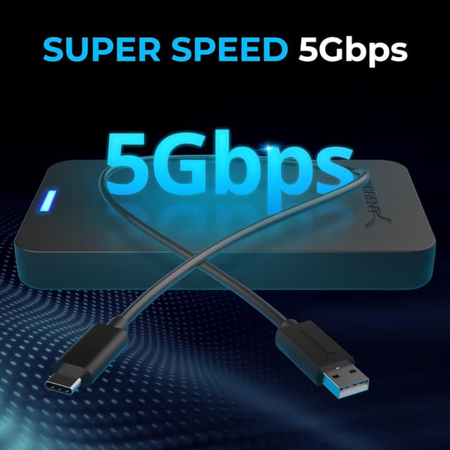 Detalle de SABRENT EC-UASP 2.5" SSD enclosure with UASP