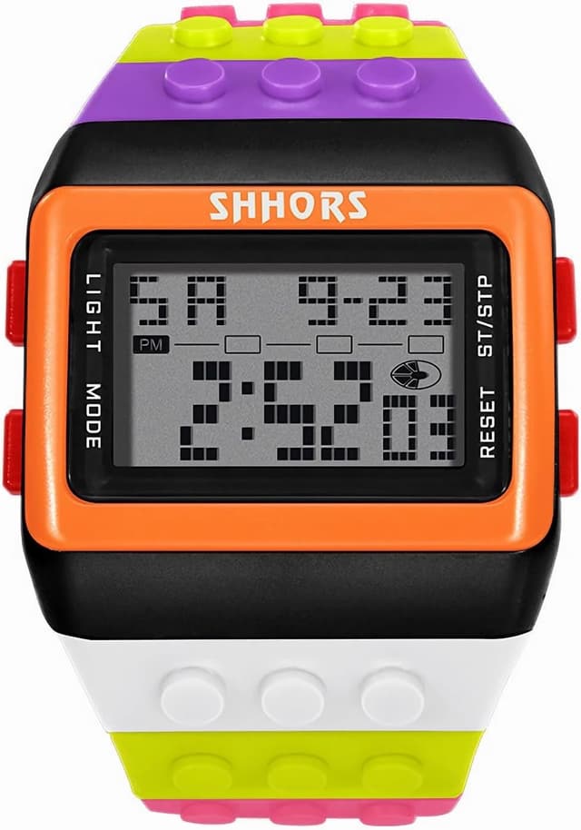 Detalle de FENKOO Neutral Arco Iris Reloj de Pulsera Digital Negro