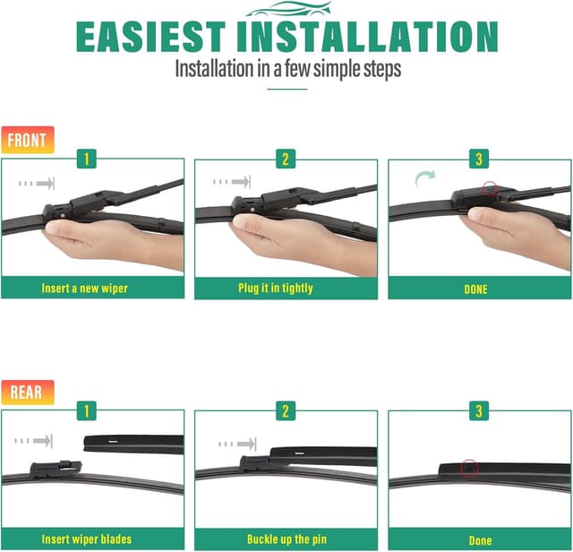 Thumbnail 6 de 28" 18" 12" Windshield Wipers for VW ID.4