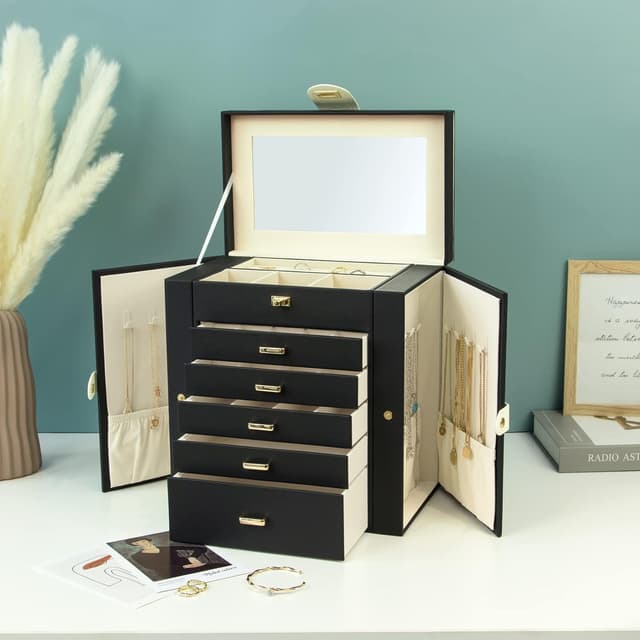 Detalle 1 de KAMIER Schmuckkasten mit Spiegel, XXL