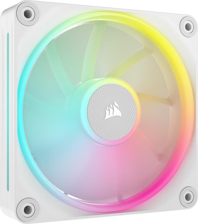 Detalle de CORSAIR iCUE LINK LX140 RGB 140mm PWM-Doppelpack (LX140 RGB) mit AirGuide-Technologie und iCUE LINK Hub