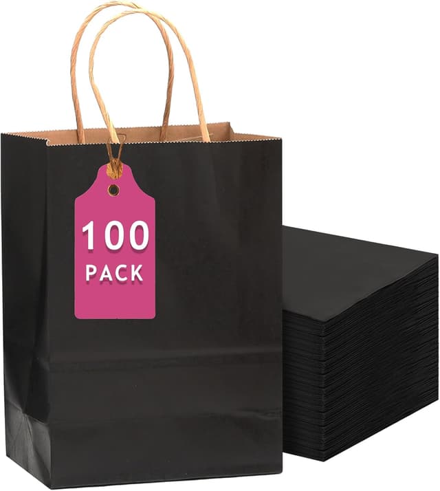 Thumbnail 6 de Gcardist 100-Pack Black Gift Bags