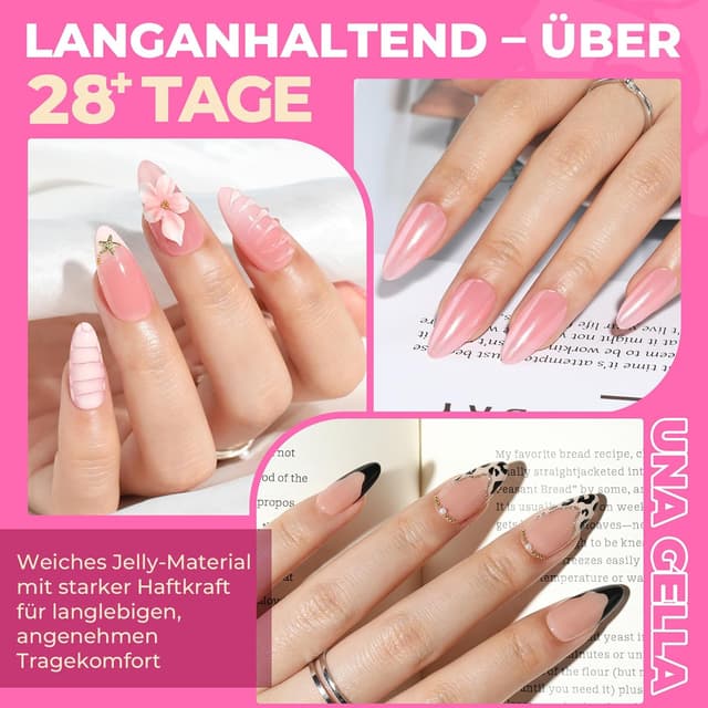 Detalle de UNA GELLA Mandel Nail Tips 504 Stück 💅