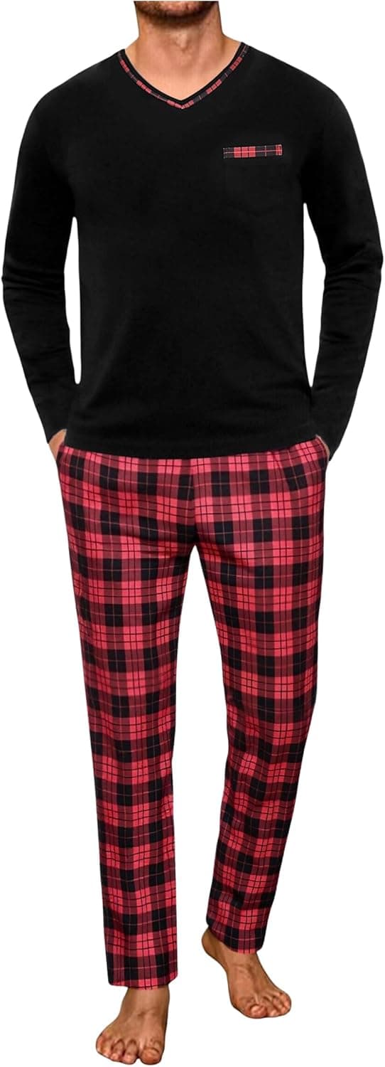 Detalle de Demegimi Herren Schlafanzug 95% Baumwolle