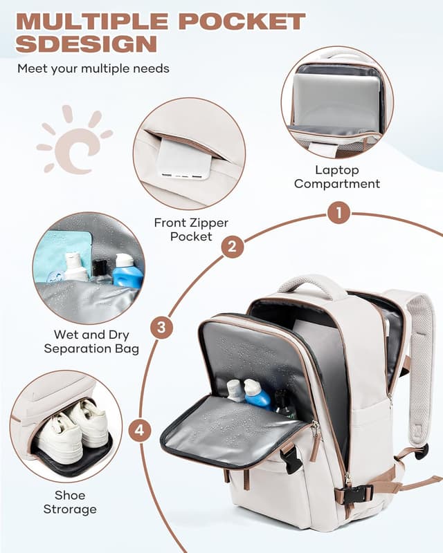 Thumbnail 6 de SZLX Vacuum Compression Backpack Travel Bag with Pump — cabin fit for Ryanair and other airlines