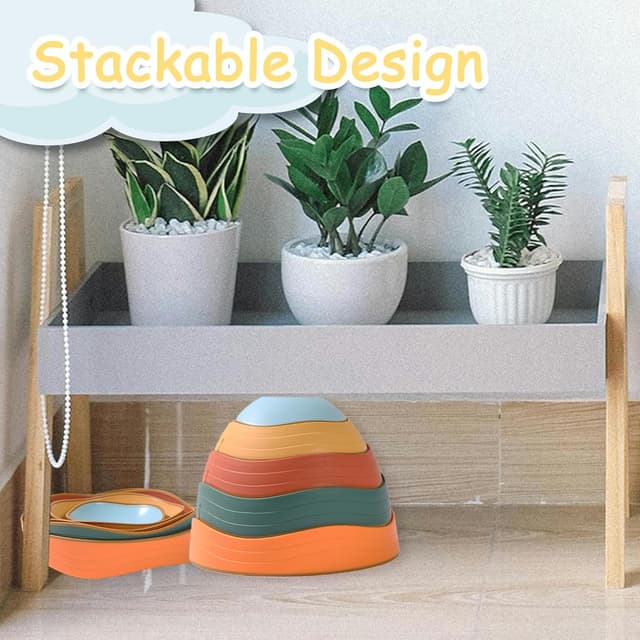 Thumbnail 6 de LoomLark Balance Stepping Stones for Kids (5-Pack) — Non-Slip River Stones Obstacle Course for Ages 3–8+