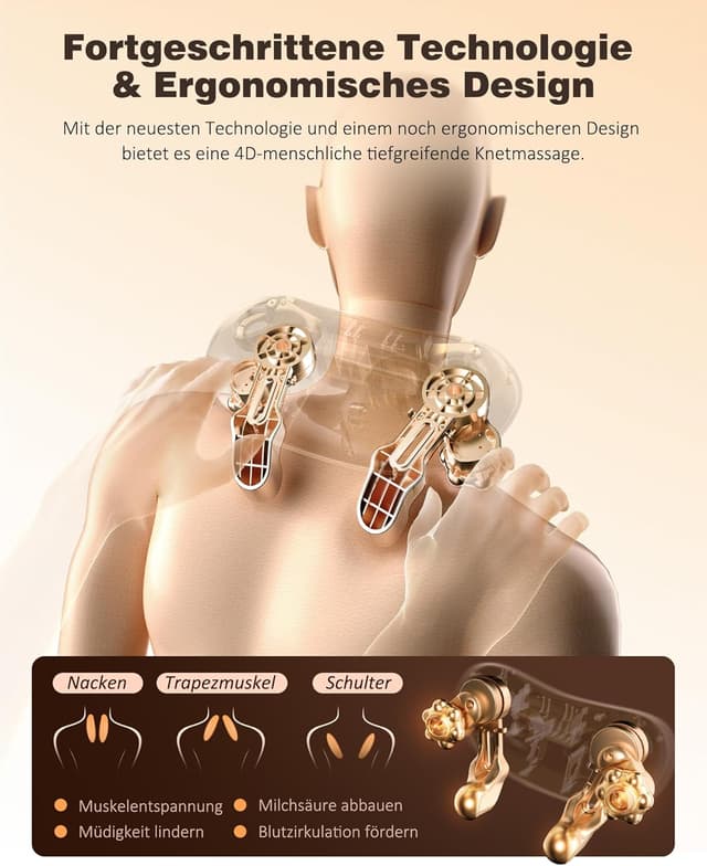 Thumbnail 3 de KNQZE massaggiatore shiatsu 4D cervicale 42°C