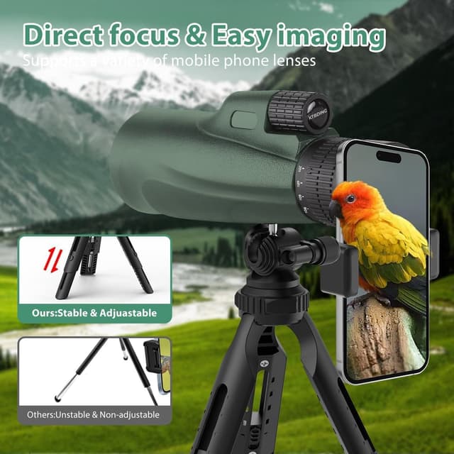 Thumbnail 6 de KTBDING Monocular 80x100 for Bird Watching