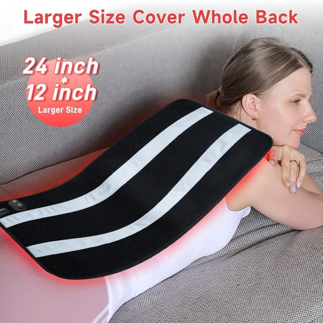 Detalle 2 de 2026 Medical-Grade TPU Red Light Therapy Belt 24"