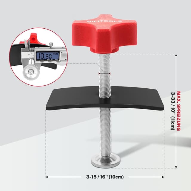 Detalle de BILITOOLS Bremskolbenrücksteller Auto (universell) – Bremssattel Spreizer für Vorderrad & Bremsenwechsel